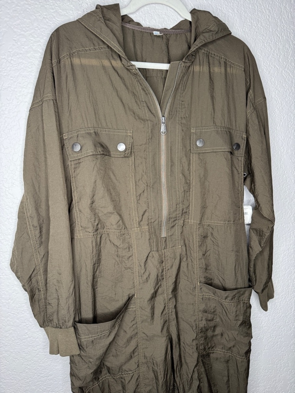 Free People Movement Speak My Language Runsie Jumpsuit Boiler Small Pine Green - Picture 3 of 7